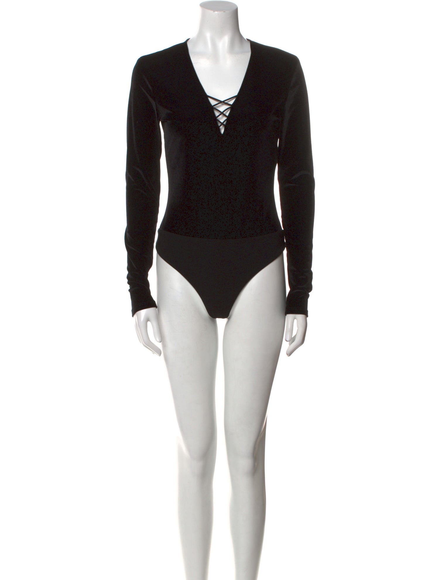 Alice + Olivia V-Neck Long Sleeve Bodysuit