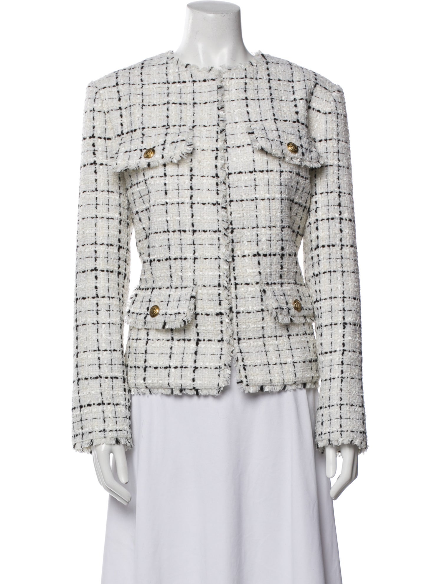 Alice + Olivia Tweed Pattern Evening Jacket