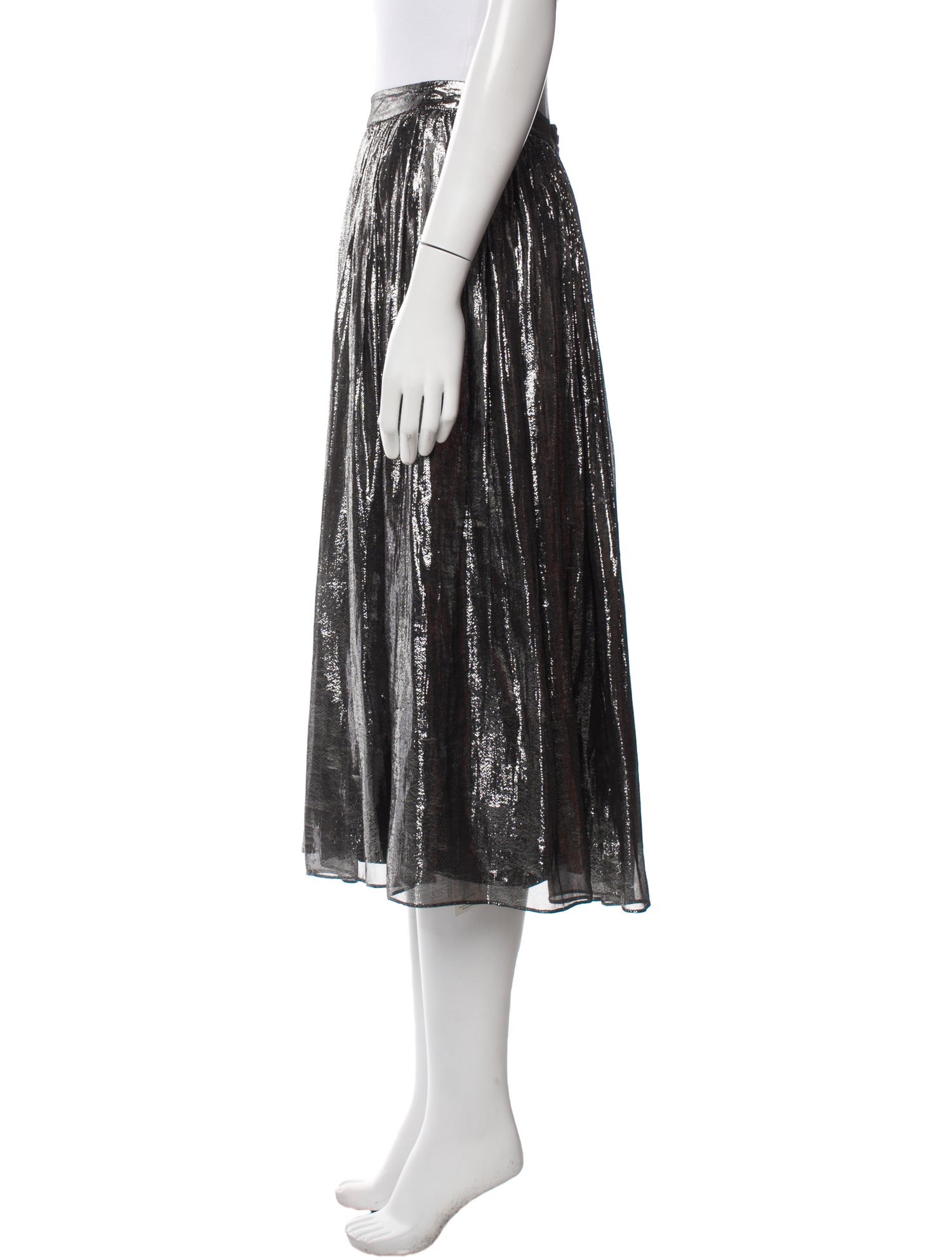 Alice + Olivia Silk Midi Length Skirt