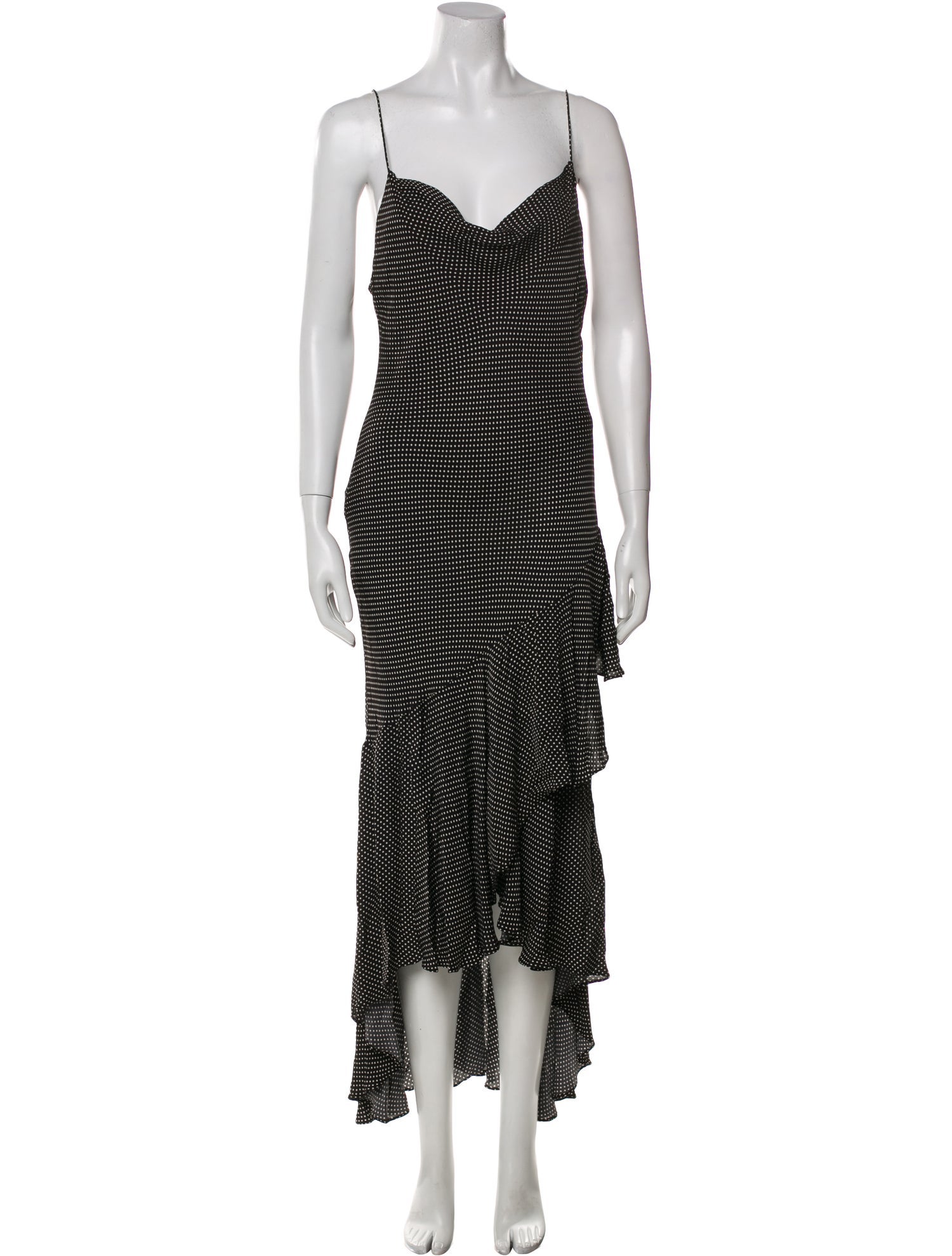 Alice + Olivia Polka Dot Print Long Dress