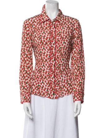 Alice + Olivia Silk Printed Top