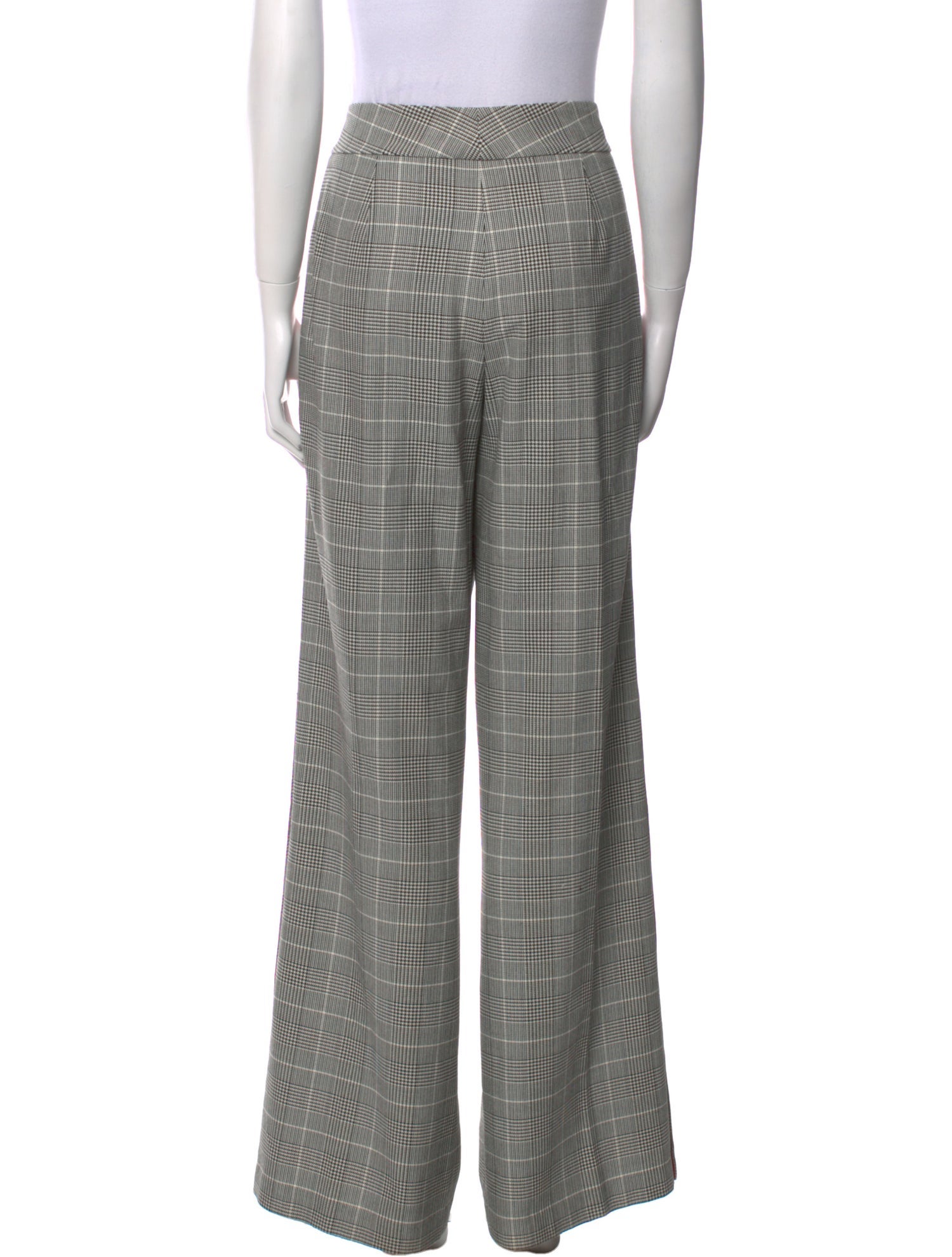 Alice + Olivia Plaid Print Wide Leg Pants