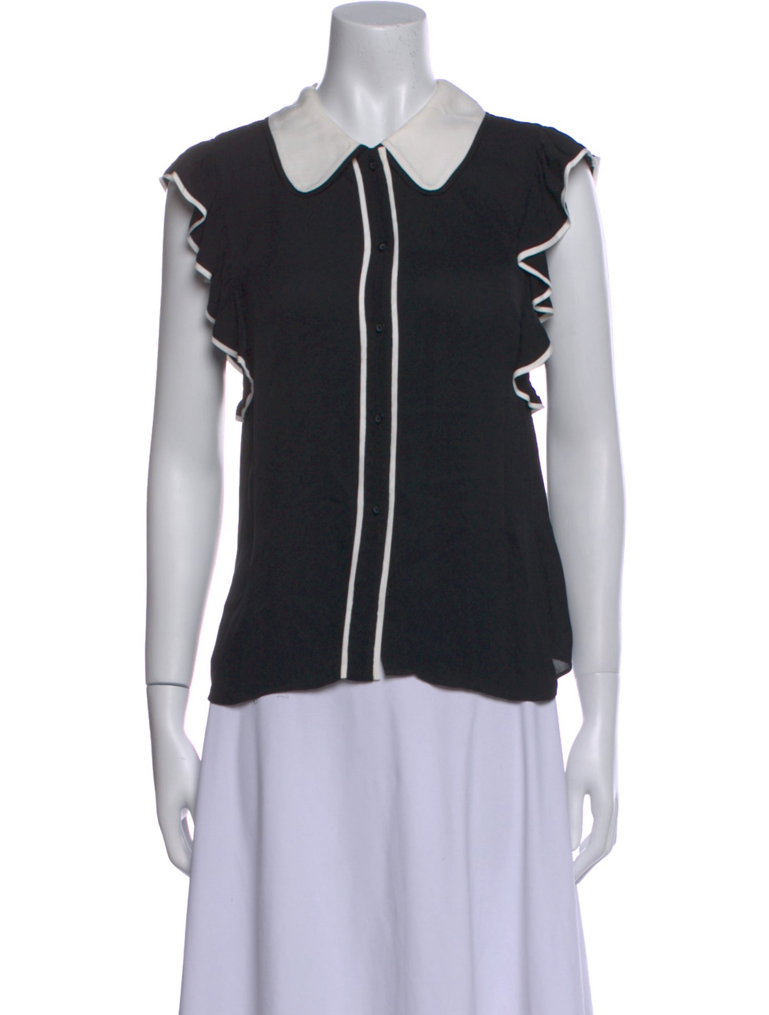 Alice + Olivia Sleeveless Button-Up Top