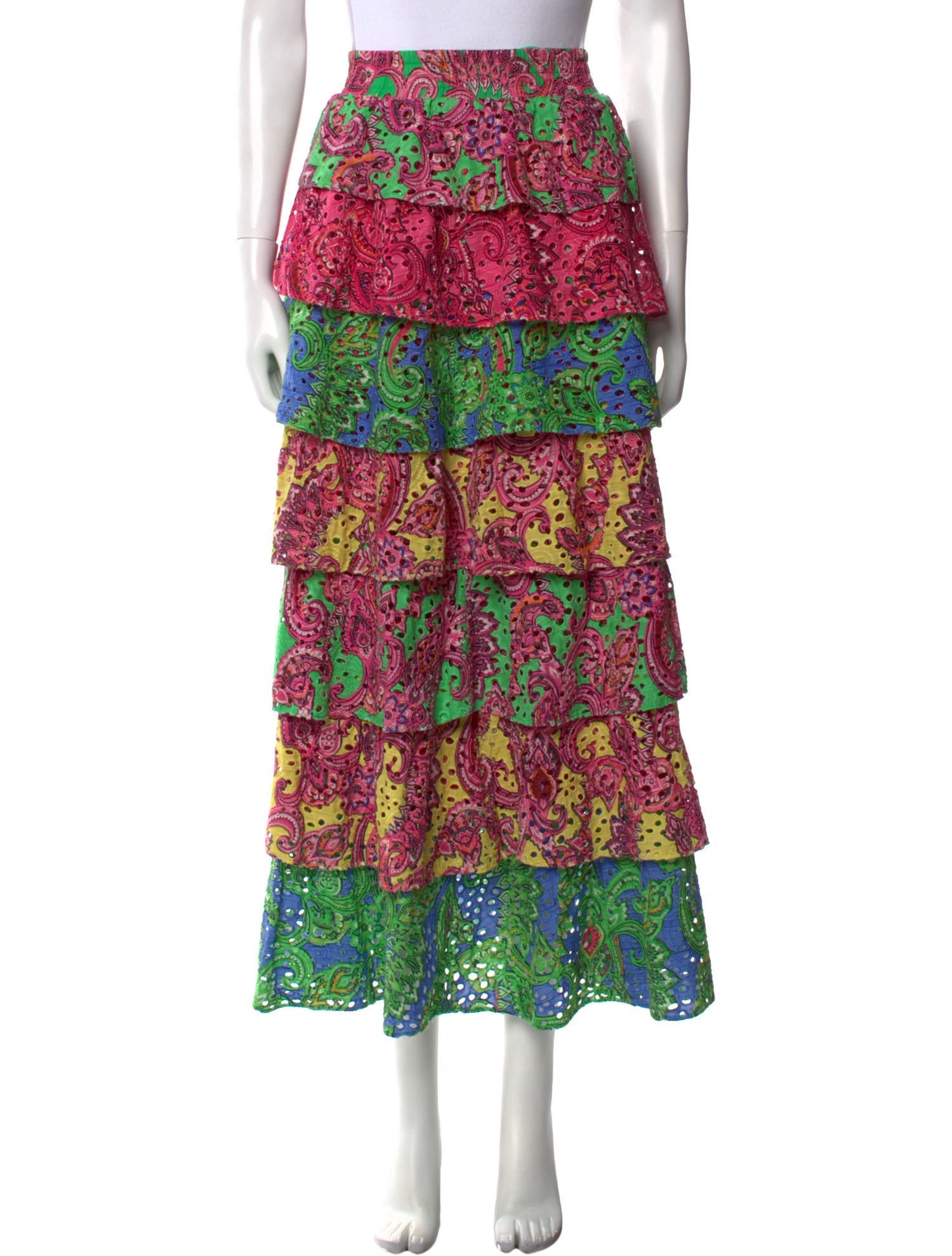 Alice + Olivia Floral Print Midi Length Skirt