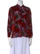 Alice + Olivia Floral Print Mock Neck Blouse
