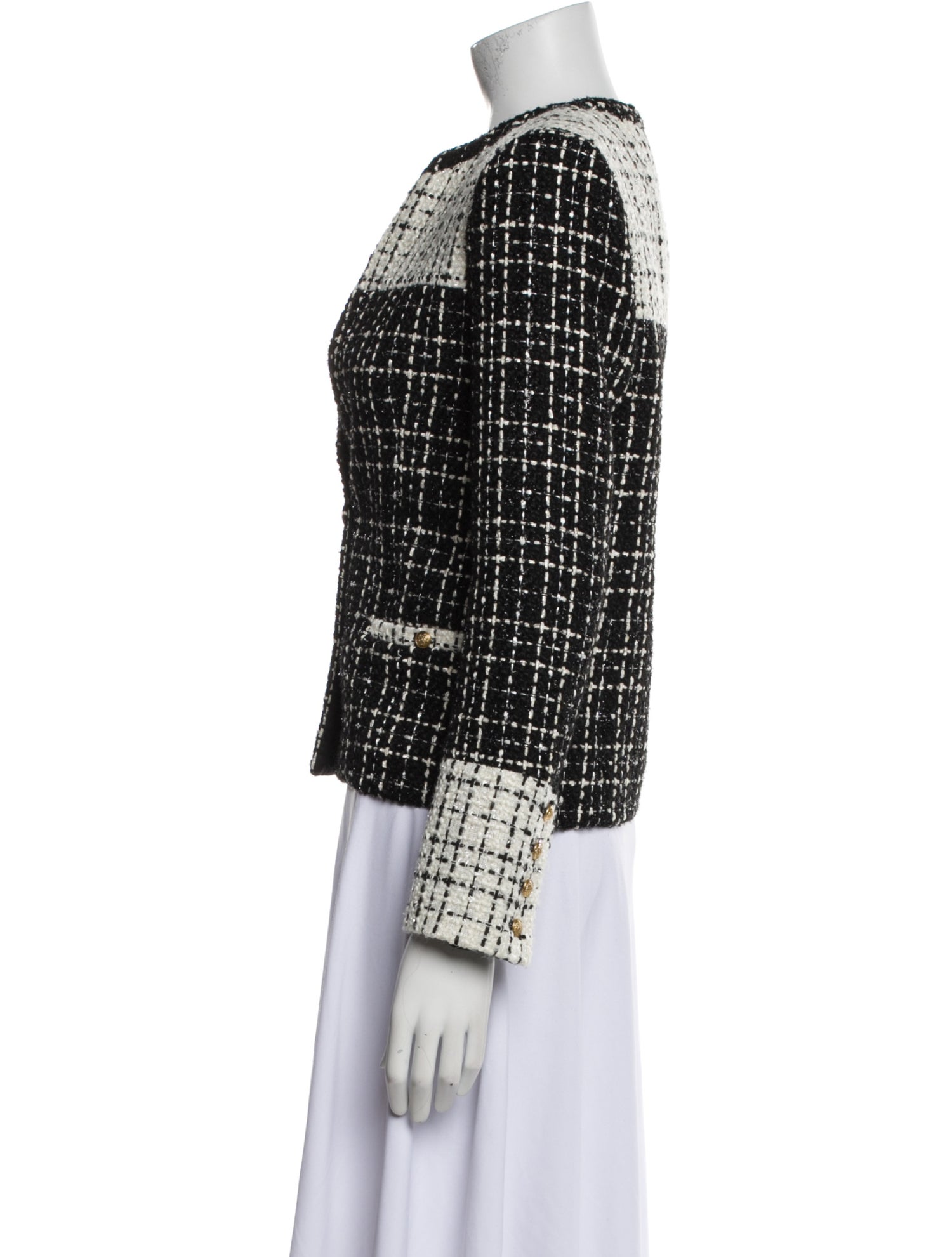 Alice + Olivia Plaid Print Evening Jacket
