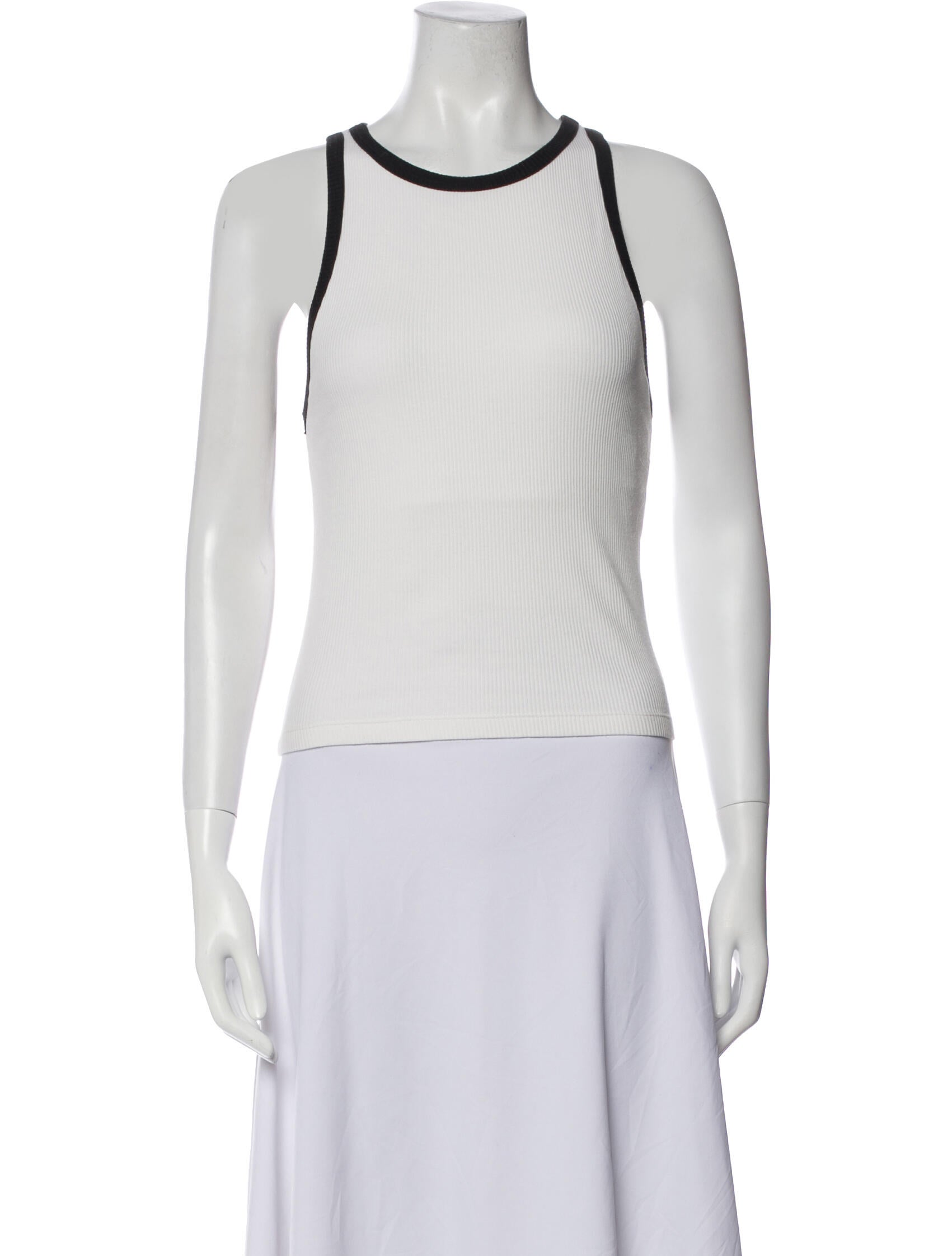 Alice + Olivia Crew Neck Sleeveless Top