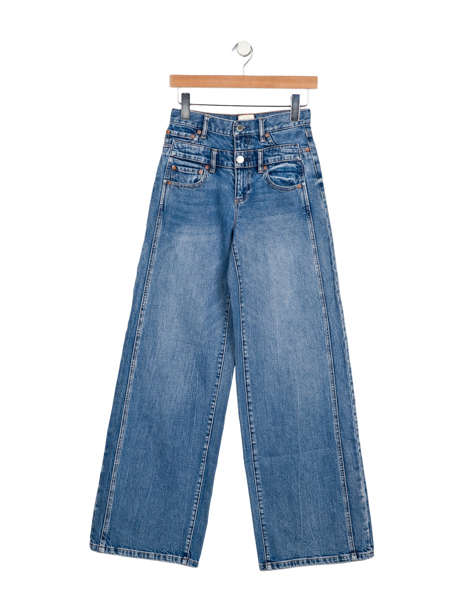 Alice + Olivia Mid-Rise Wide Leg Jeans