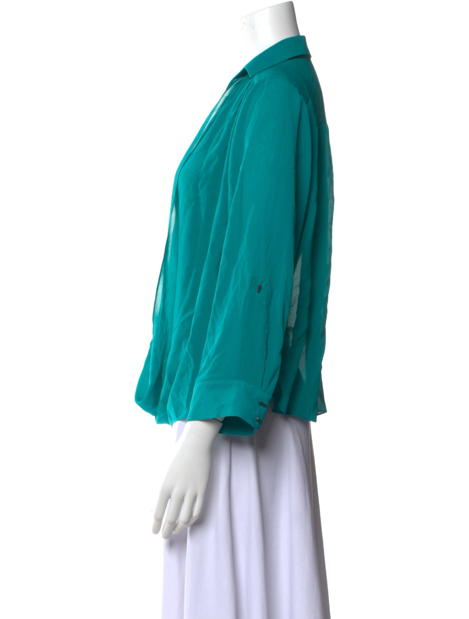 Alice + Olivia Silk V-Neck Blouse