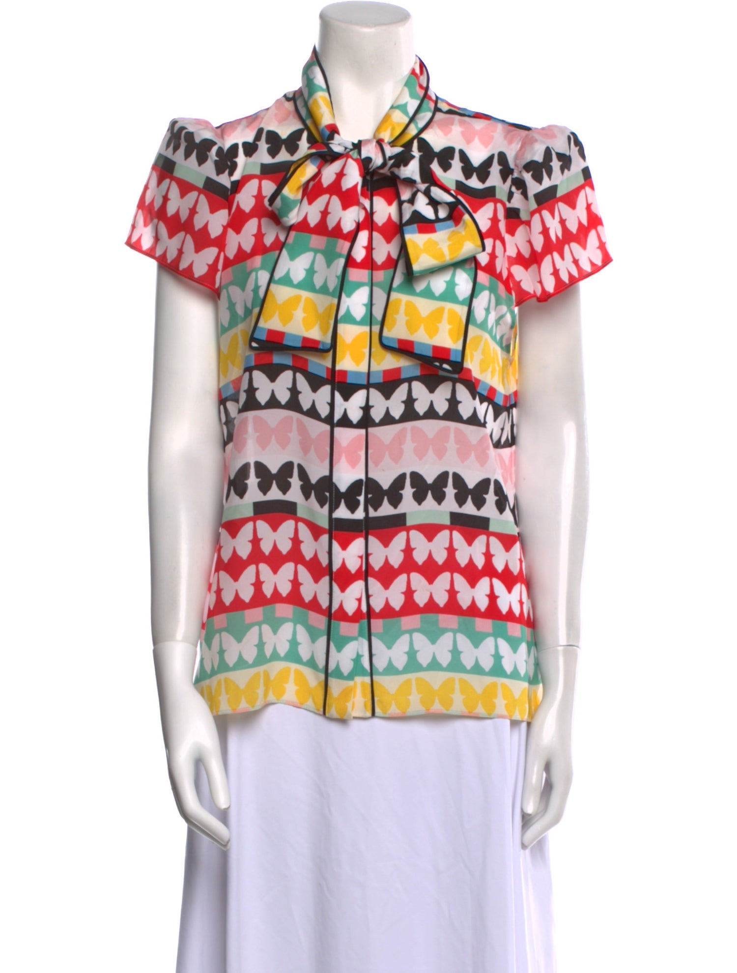 Alice + Olivia Silk Printed Blouse