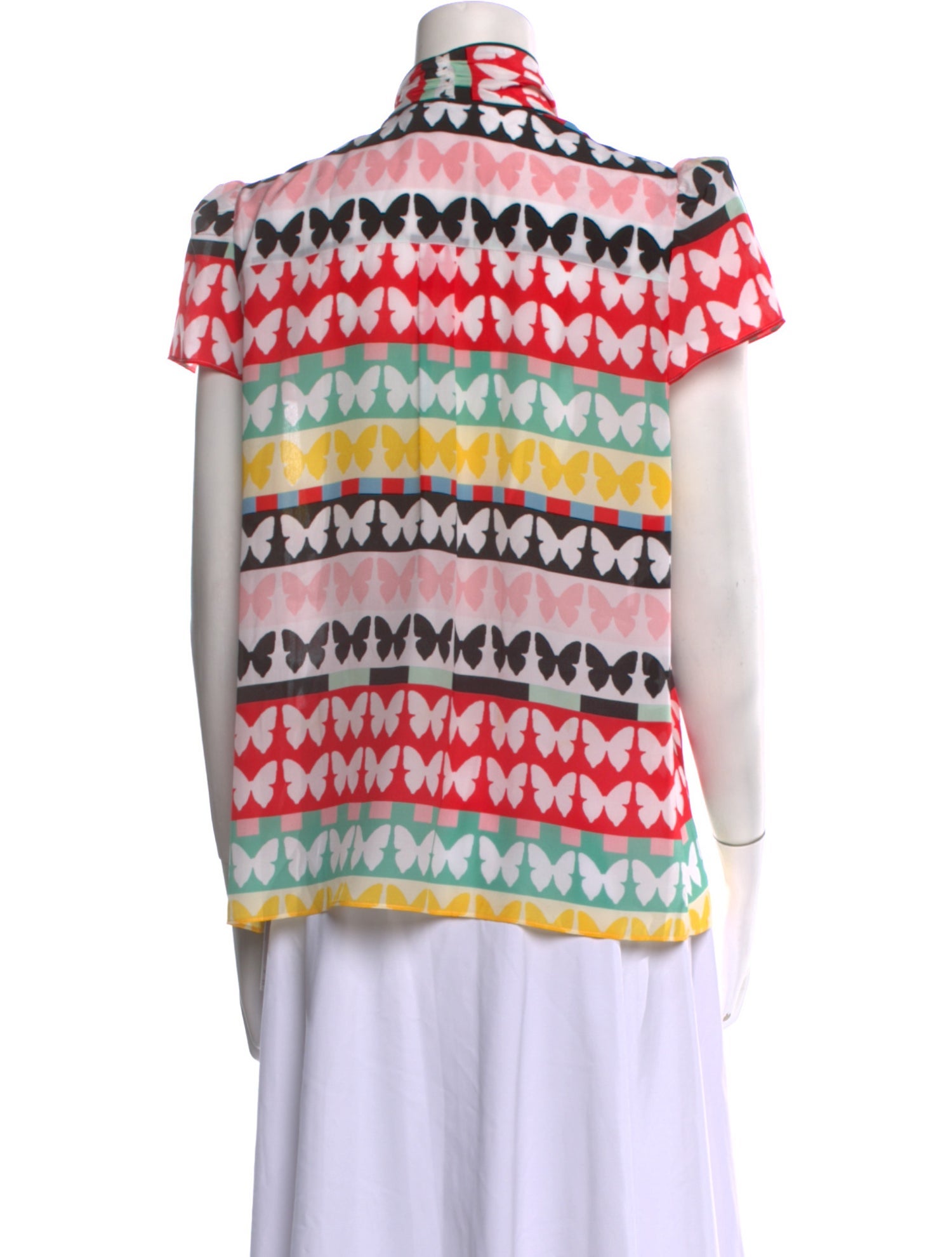 Alice + Olivia Silk Printed Blouse