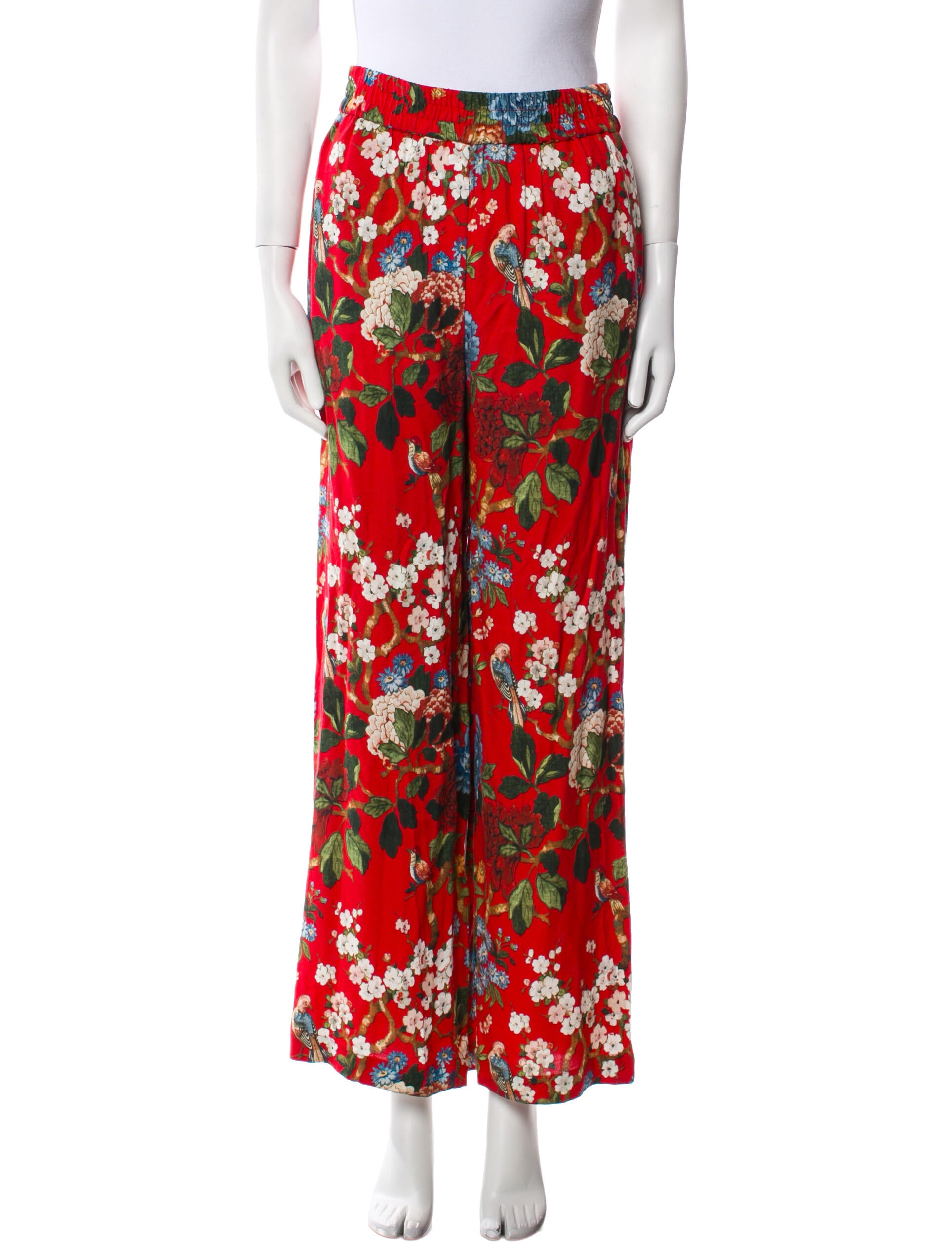 Alice + Olivia Floral Print Wide Leg Pants