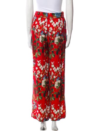 Alice + Olivia Floral Print Wide Leg Pants