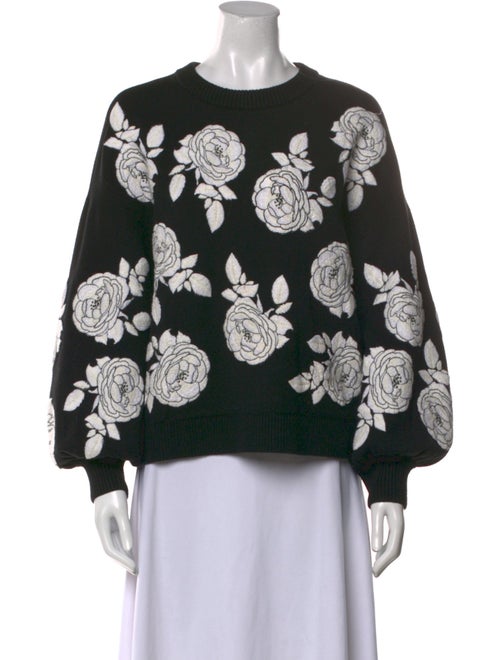 Alice + Olivia Floral Print Crew Neck Sweatshirt