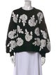 Alice + Olivia Floral Print Crew Neck Sweatshirt