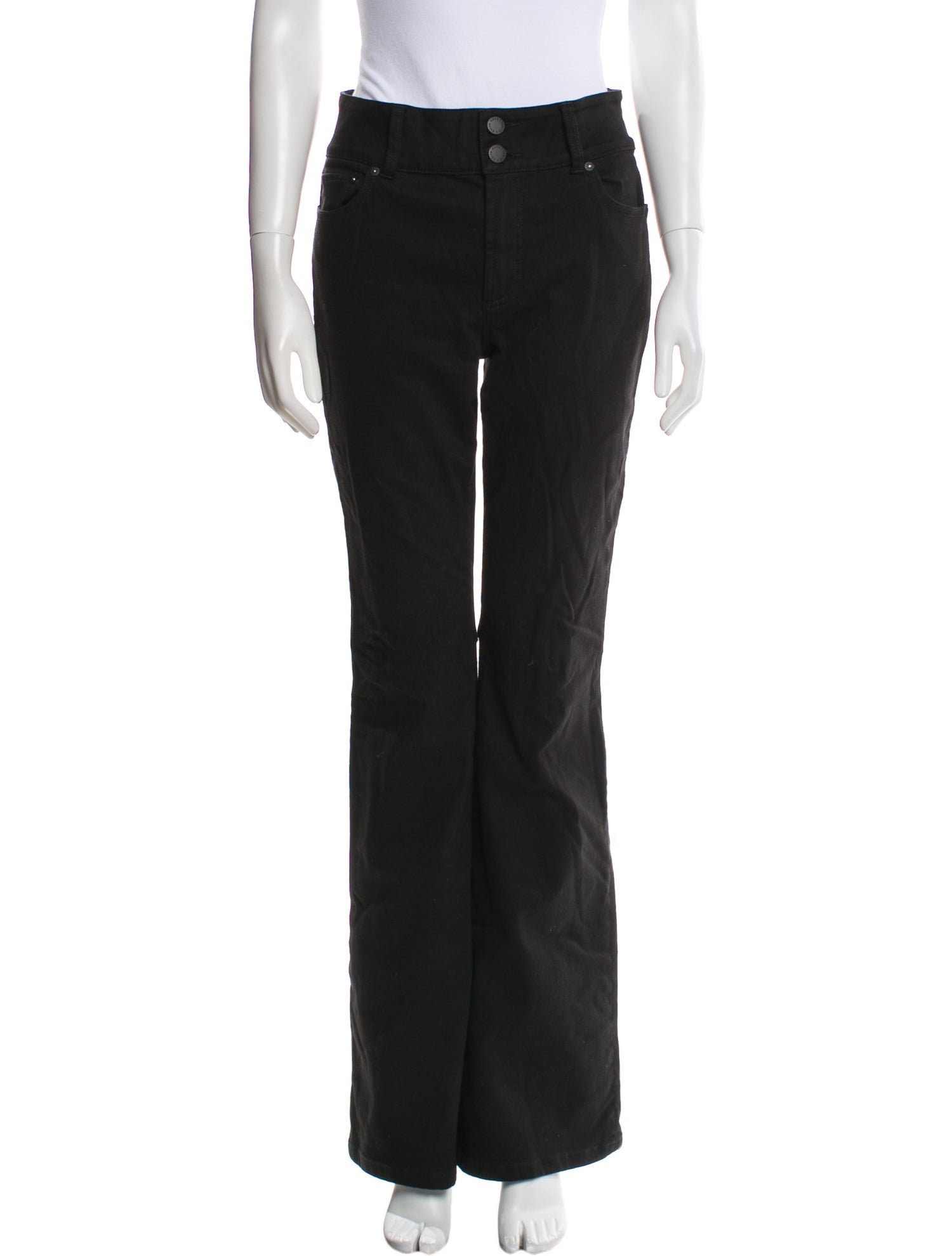 Alice + Olivia Mid-Rise Wide Leg Jeans