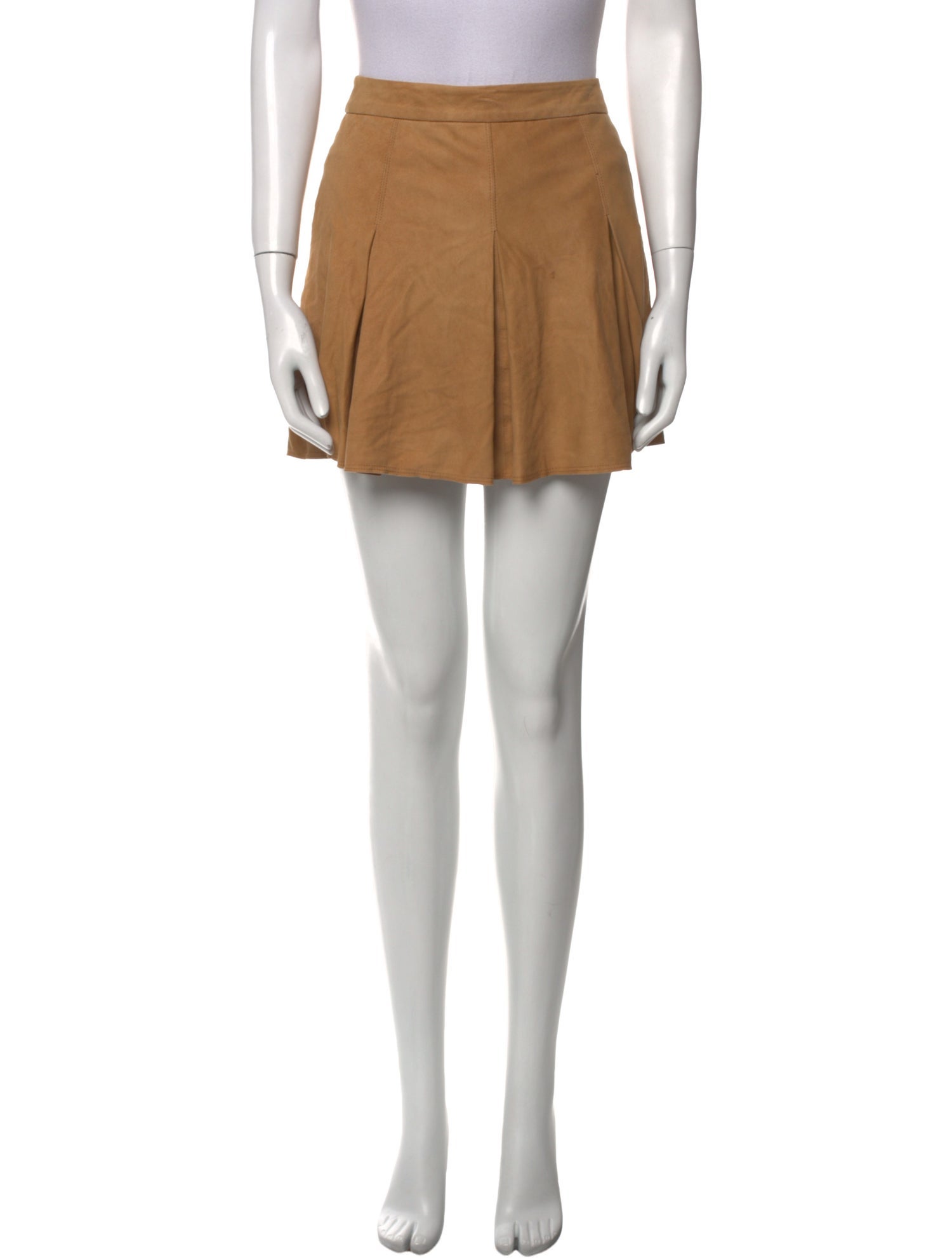 Alice + Olivia Goat Leather Mini Skirt