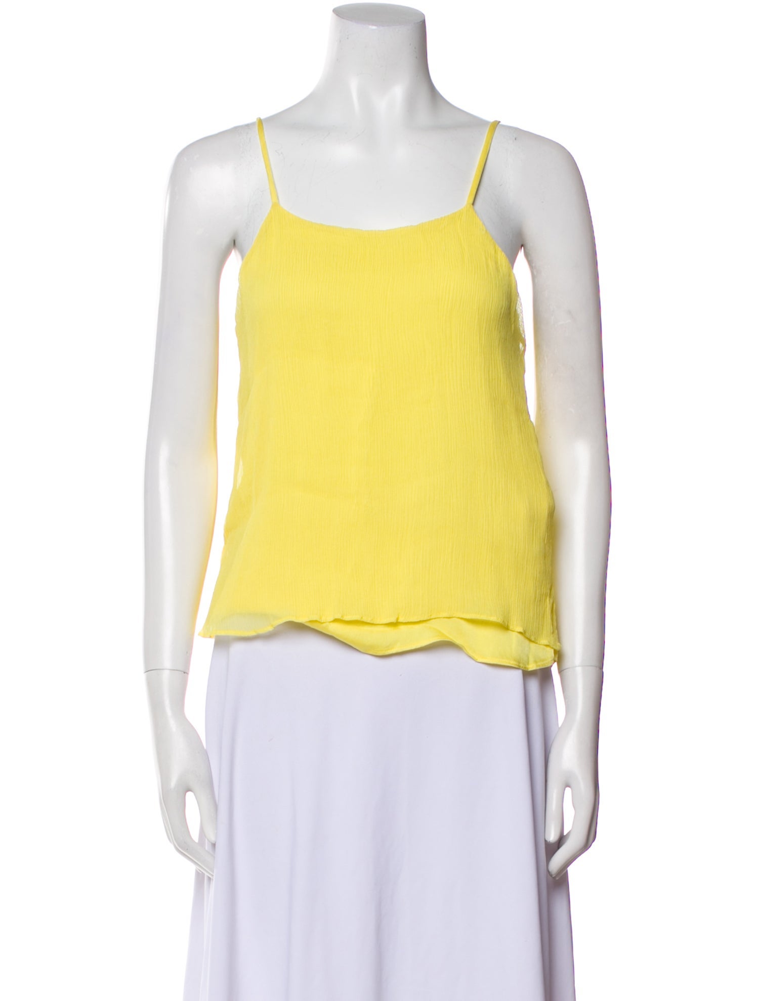 Alice + Olivia Silk Square Neckline Crop Top