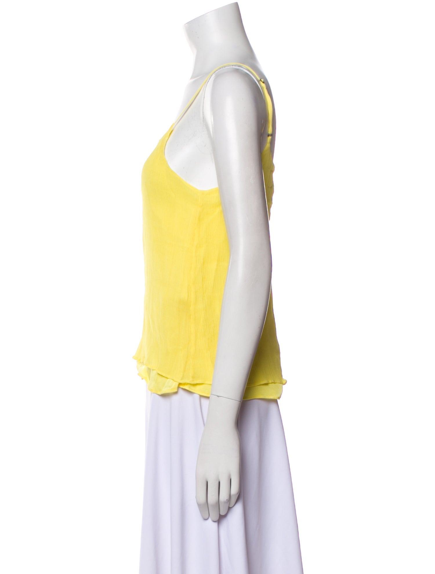 Alice + Olivia Silk Square Neckline Crop Top