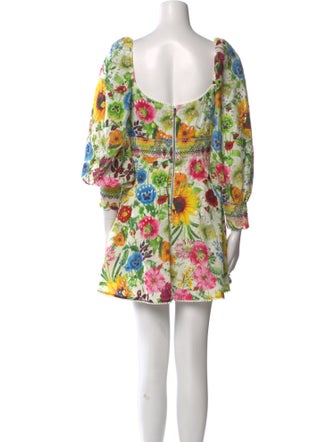 Alice + Olivia Floral Print Mini Dress