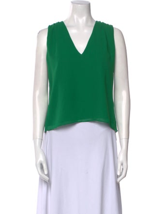 Alice + Olivia V-Neck Sleeveless Crop Top