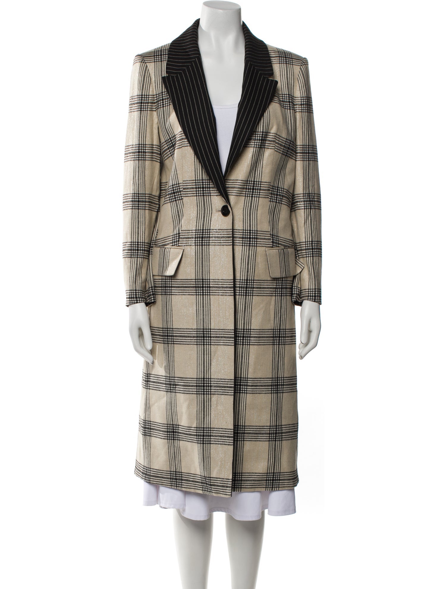 Alice + Olivia Plaid Print Coat