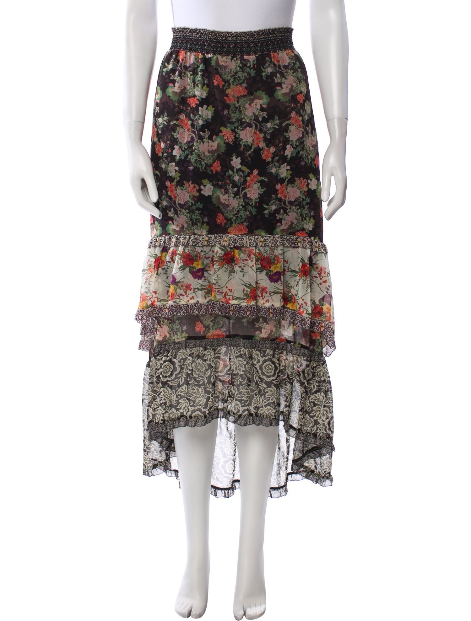 Alice + Olivia Printed Midi Length Skirt