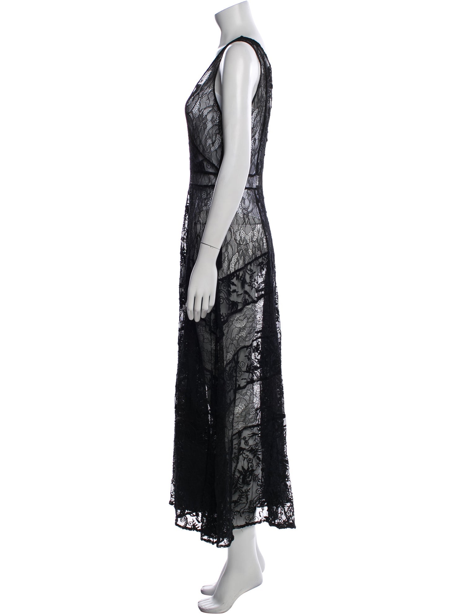 Alice + Olivia Lace Pattern Long Dress