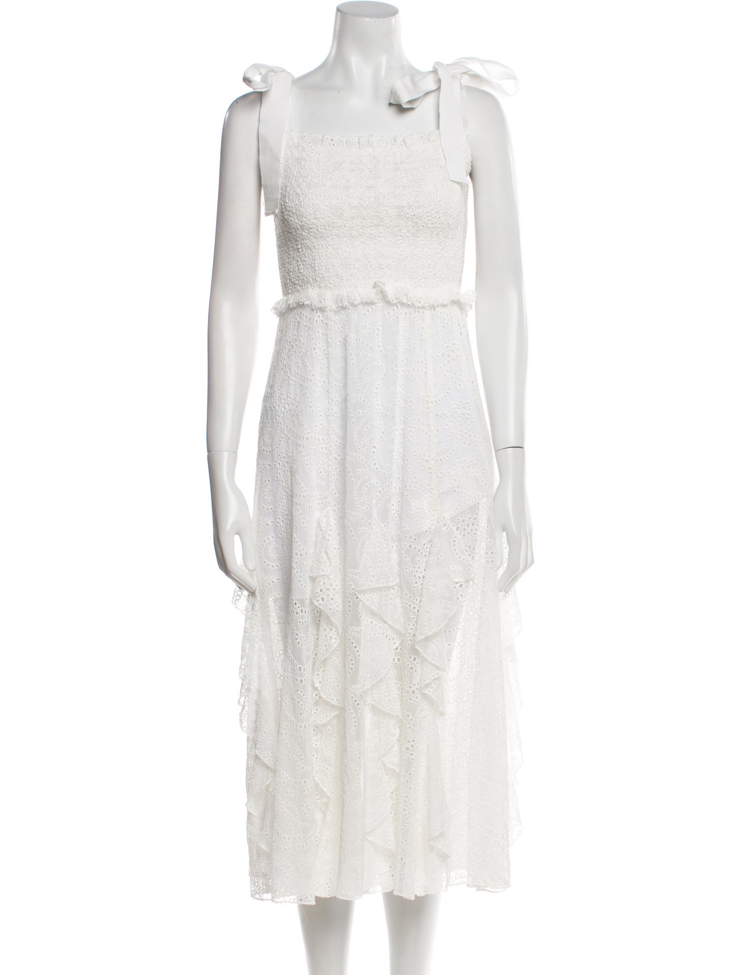 Alice + Olivia Square Neckline Midi Length Dress