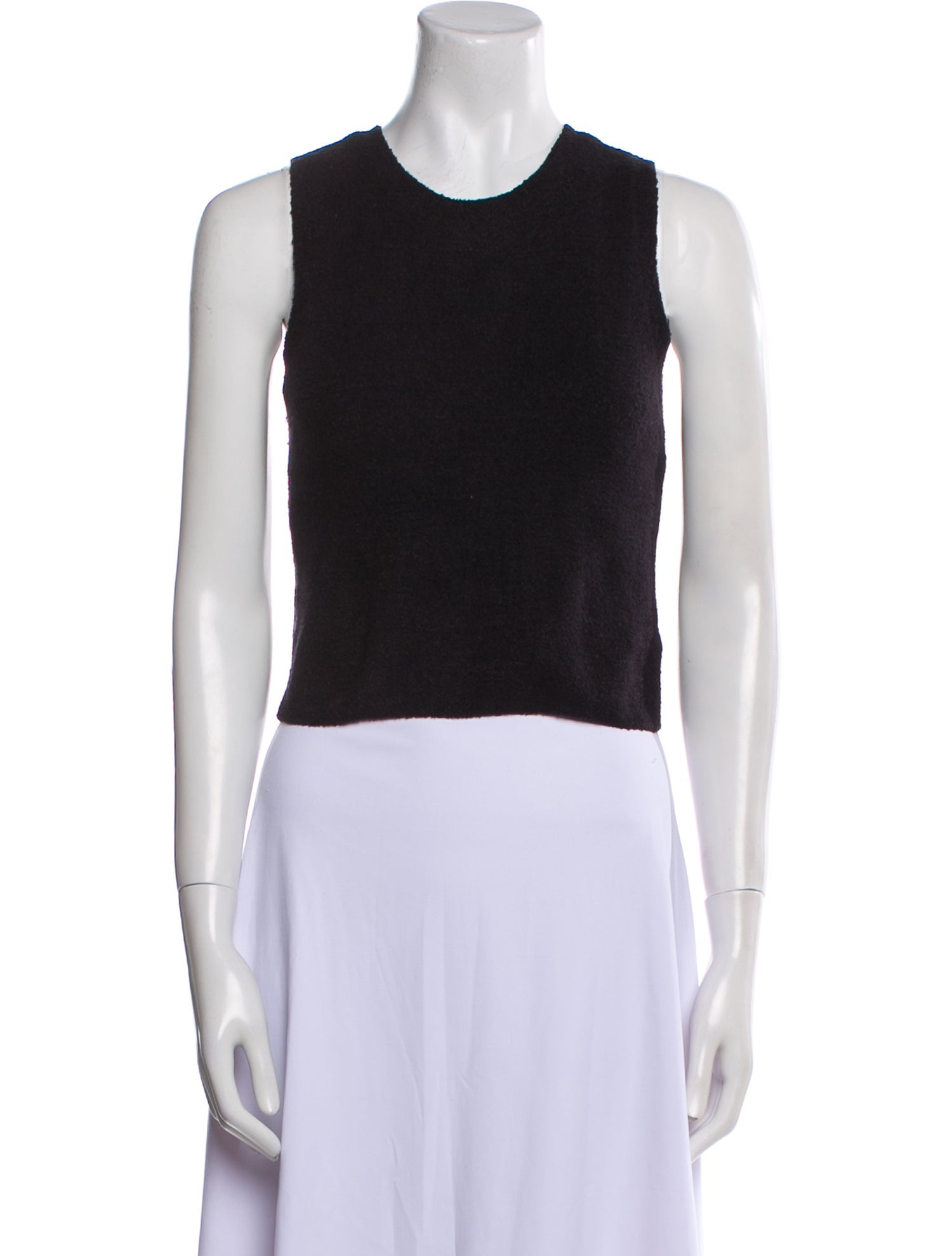 Alice + Olivia Crew Neck Sleeveless Crop Top