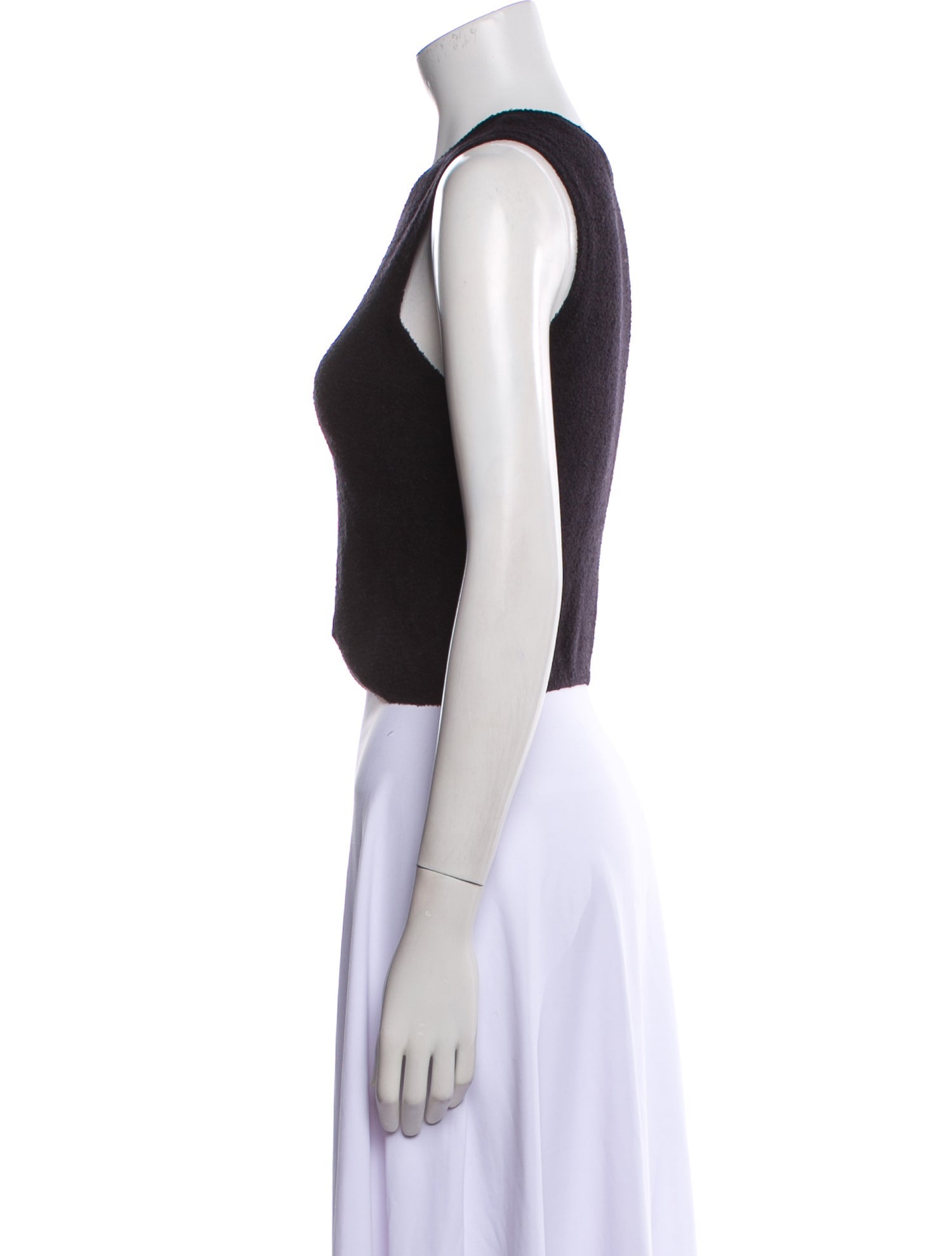 Alice + Olivia Crew Neck Sleeveless Crop Top