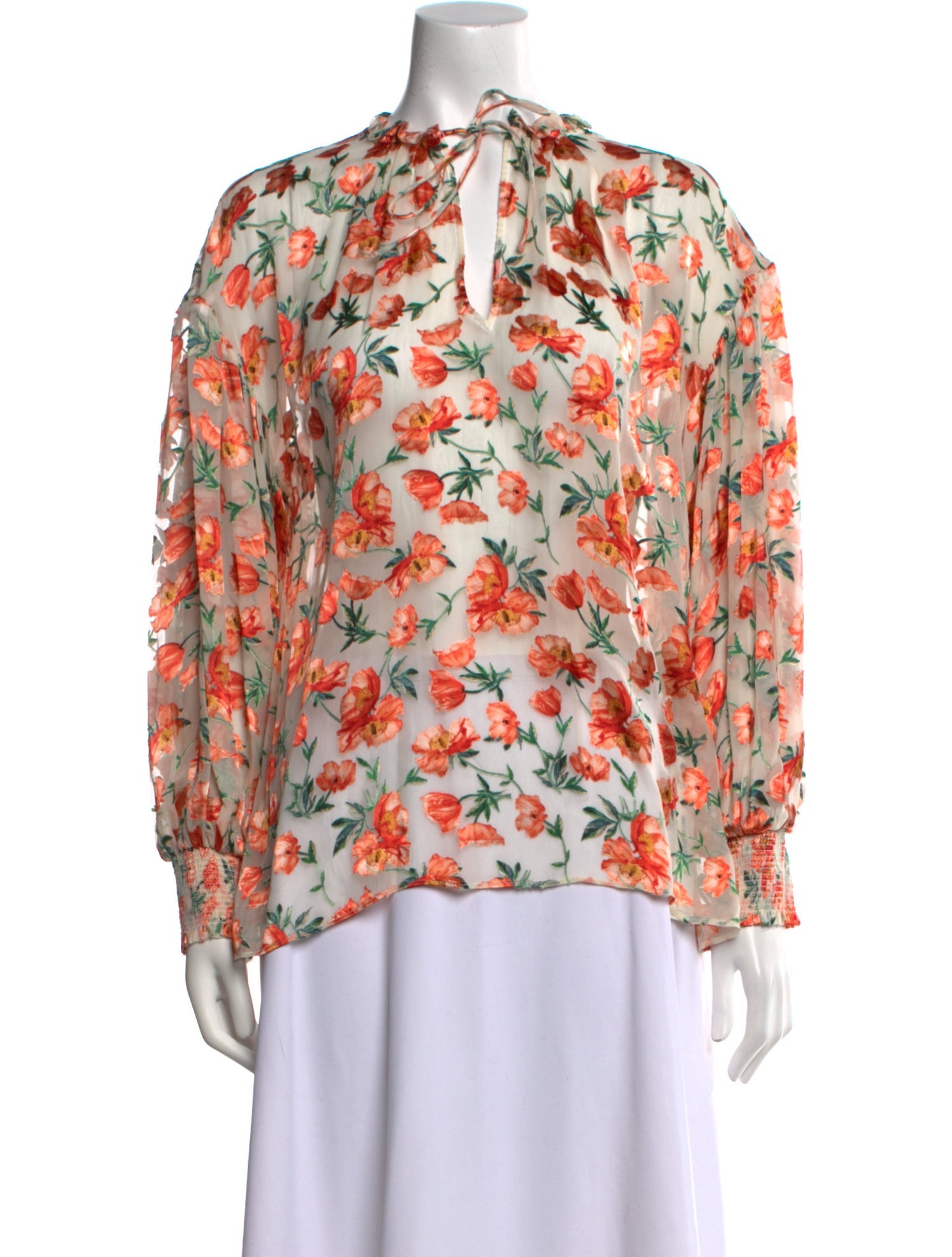Alice + Olivia Floral Print Mock Neck Blouse w/ Tags