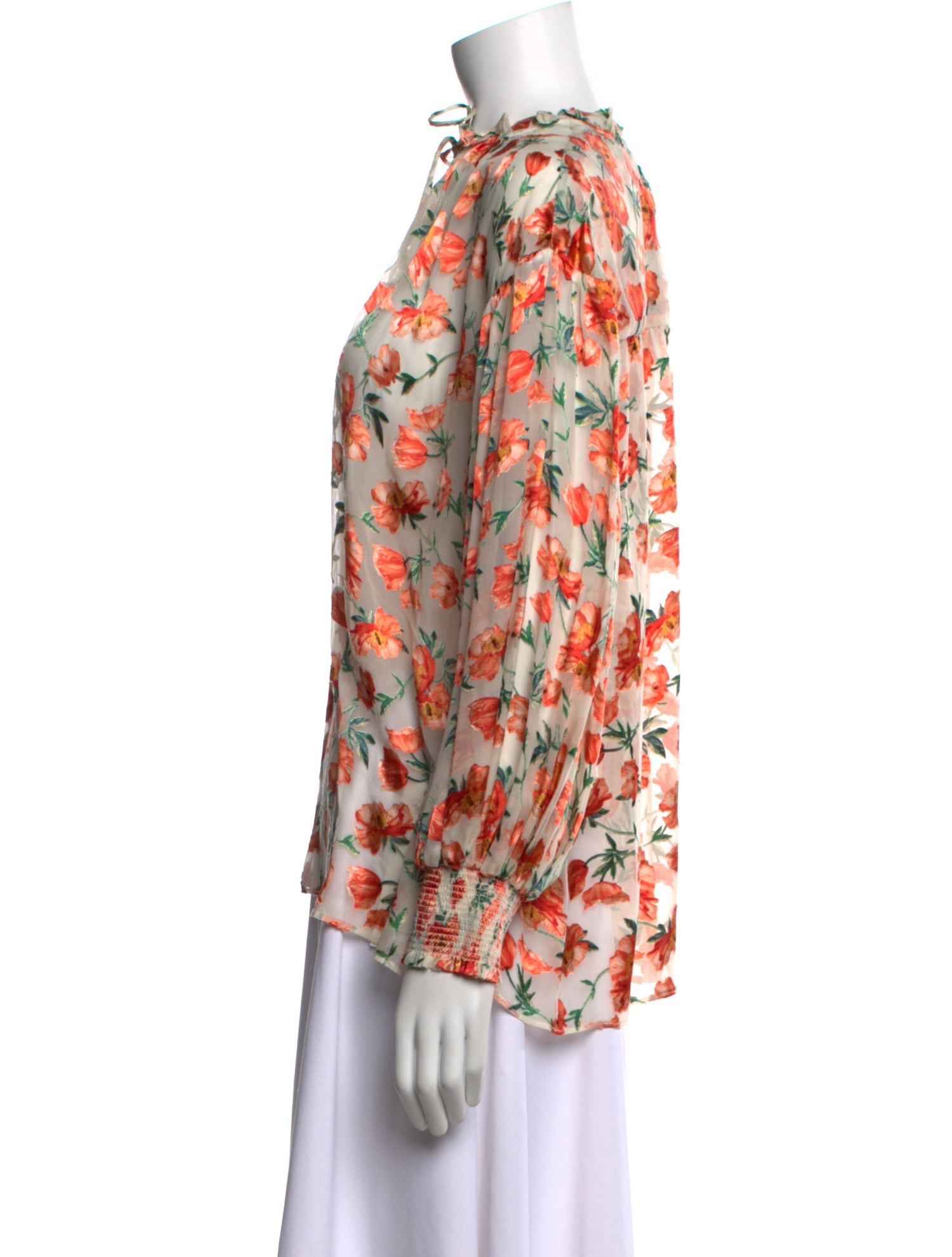 Alice + Olivia Floral Print Mock Neck Blouse w/ Tags
