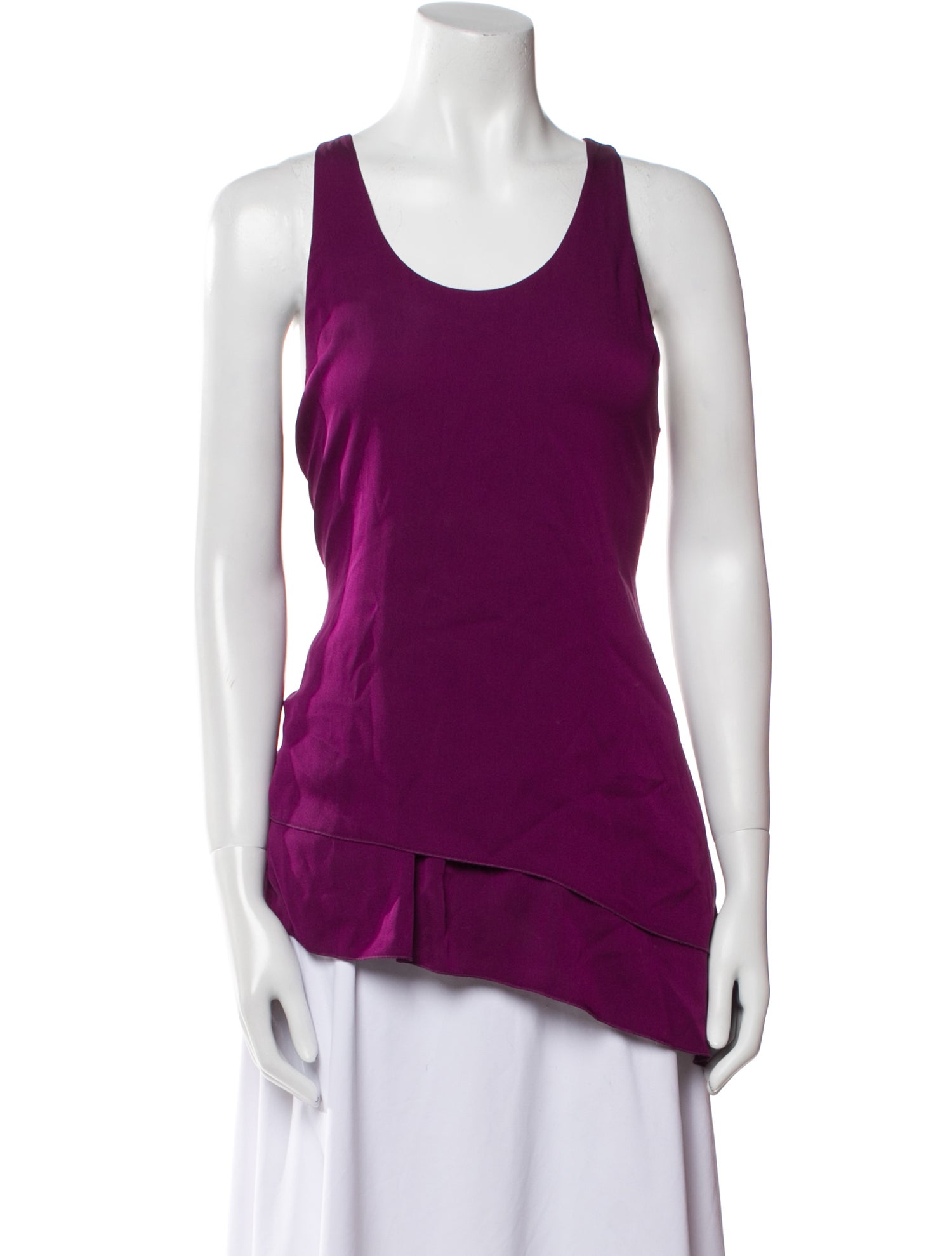 Alice + Olivia Silk Scoop Neck Top