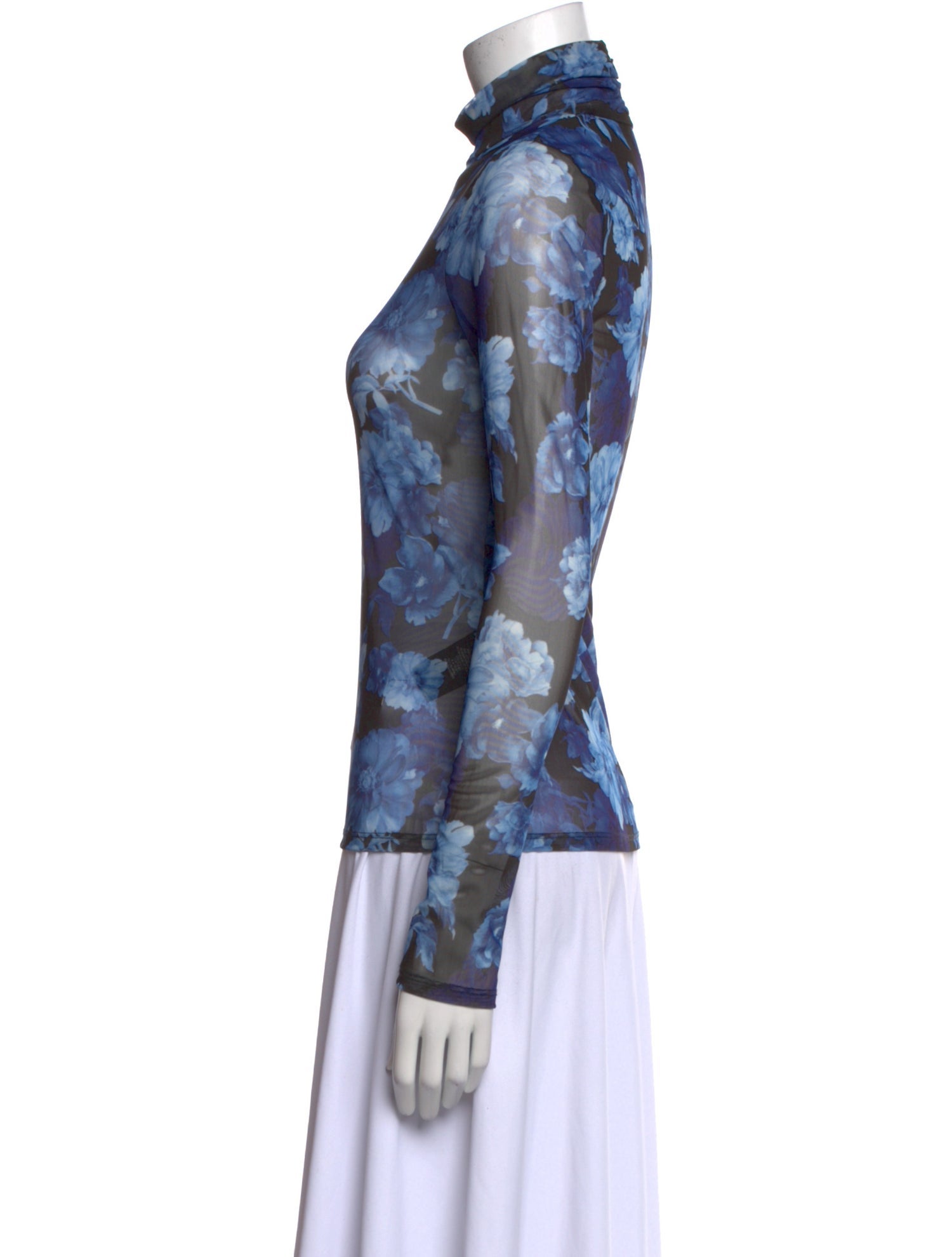 Alice + Olivia Nylon Floral Print Top