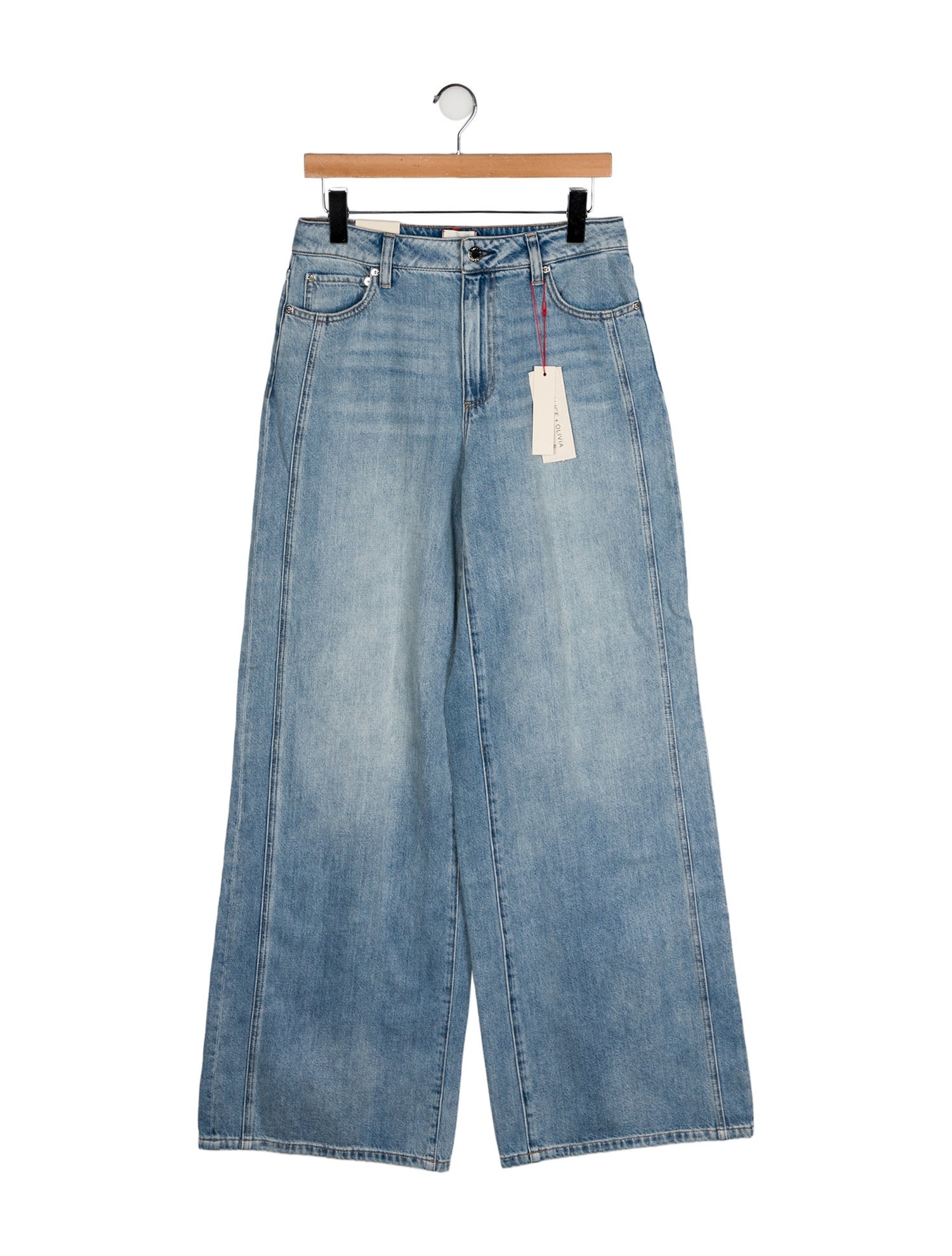 Alice + Olivia High-Rise Wide Leg Jeans w/ Tags