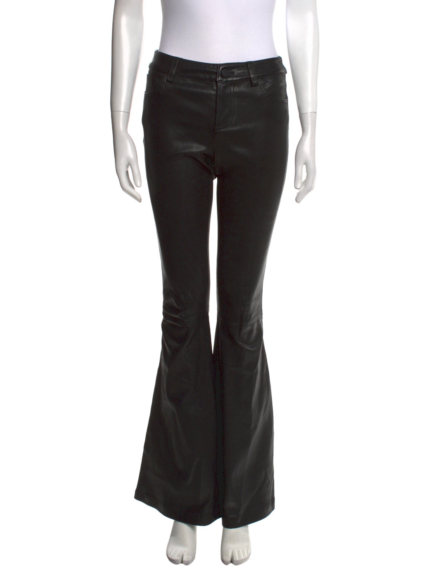 Alice + Olivia Leather Wide Leg Pants