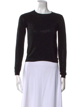 Alice + Olivia Nylon Crew Neck Sweater