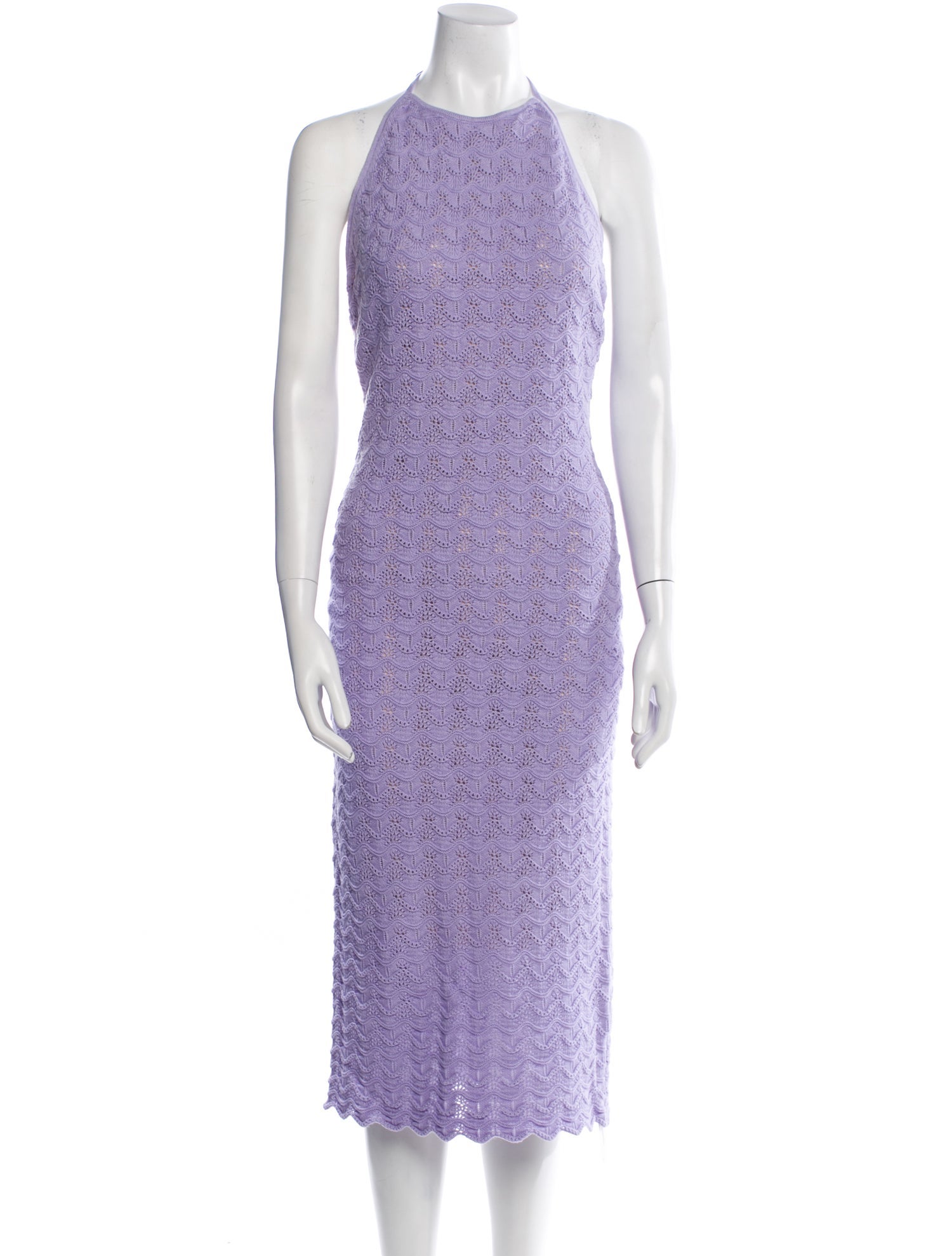 Alice + Olivia Crew Neck Midi Length Dress