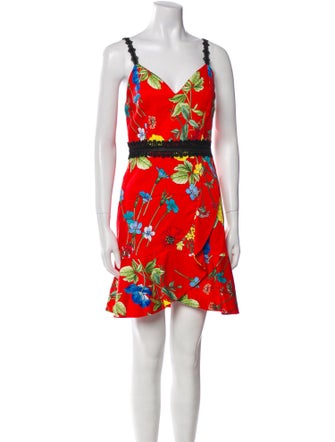 Alice + Olivia Floral Print Mini Dress