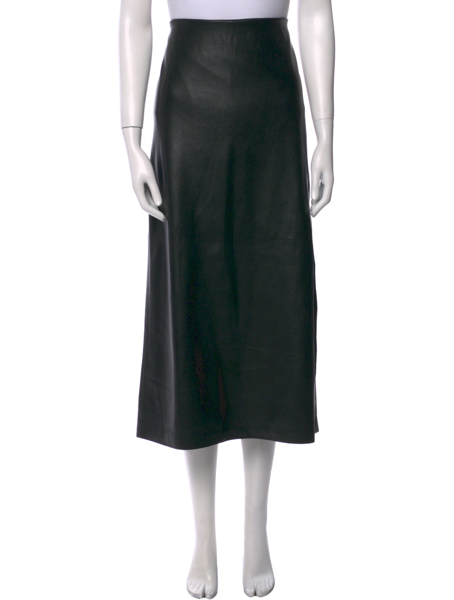 Alice + Olivia Faux Leather Midi Length Skirt