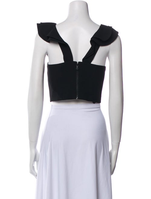 Alice + Olivia V-Neck Sleeveless Crop Top