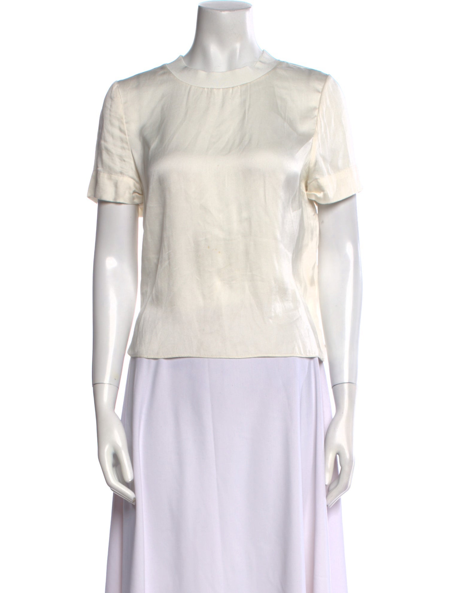 Alice + Olivia Silk Crew Neck Top