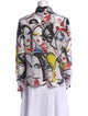 Alice + Olivia Silk Printed Button-Up Top