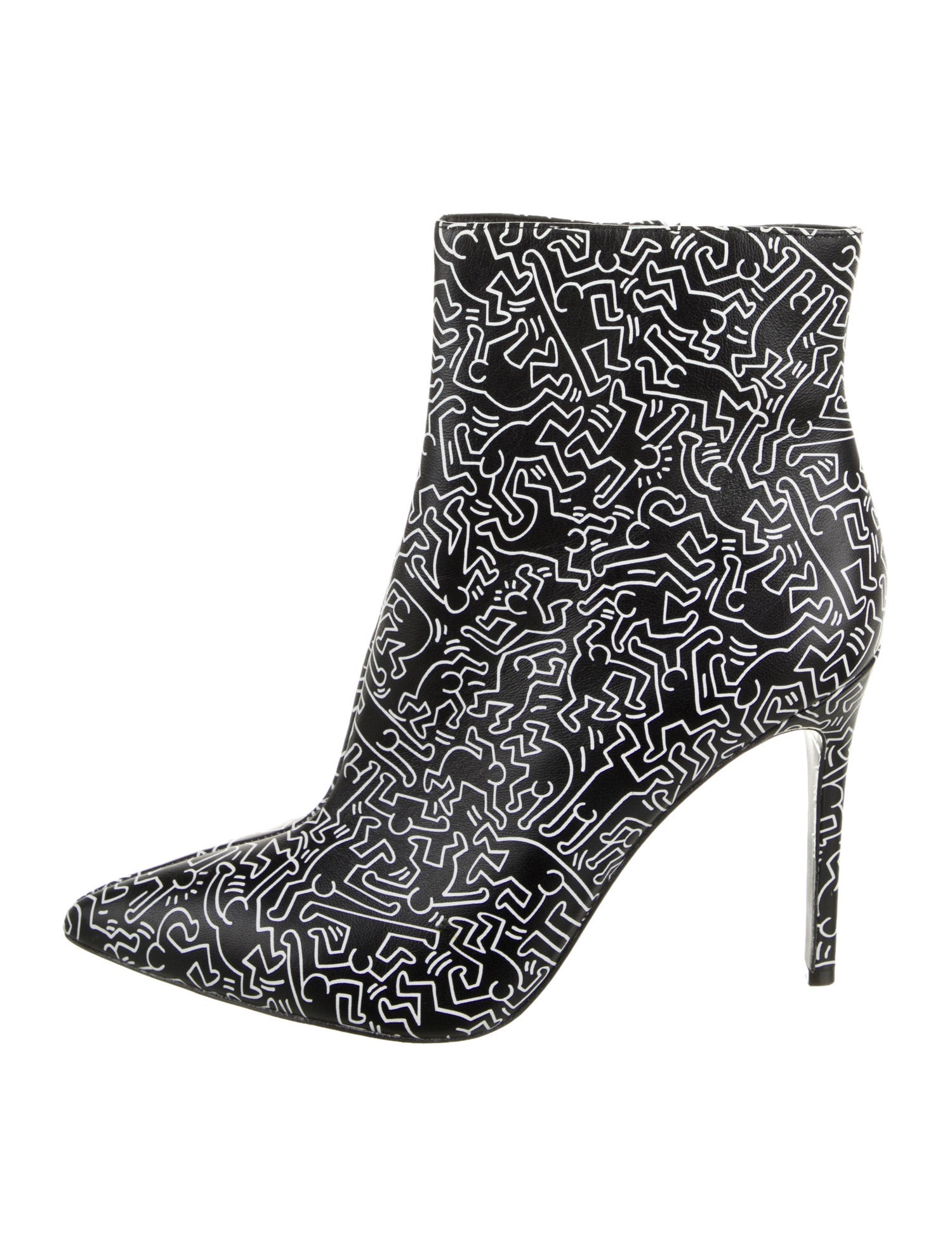 Alice + Olivia Leather Printed Boots
