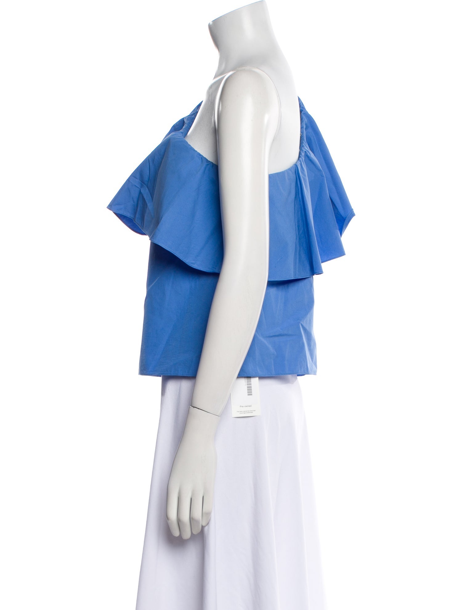 Alice + Olivia One-Shoulder Short Sleeve Crop Top