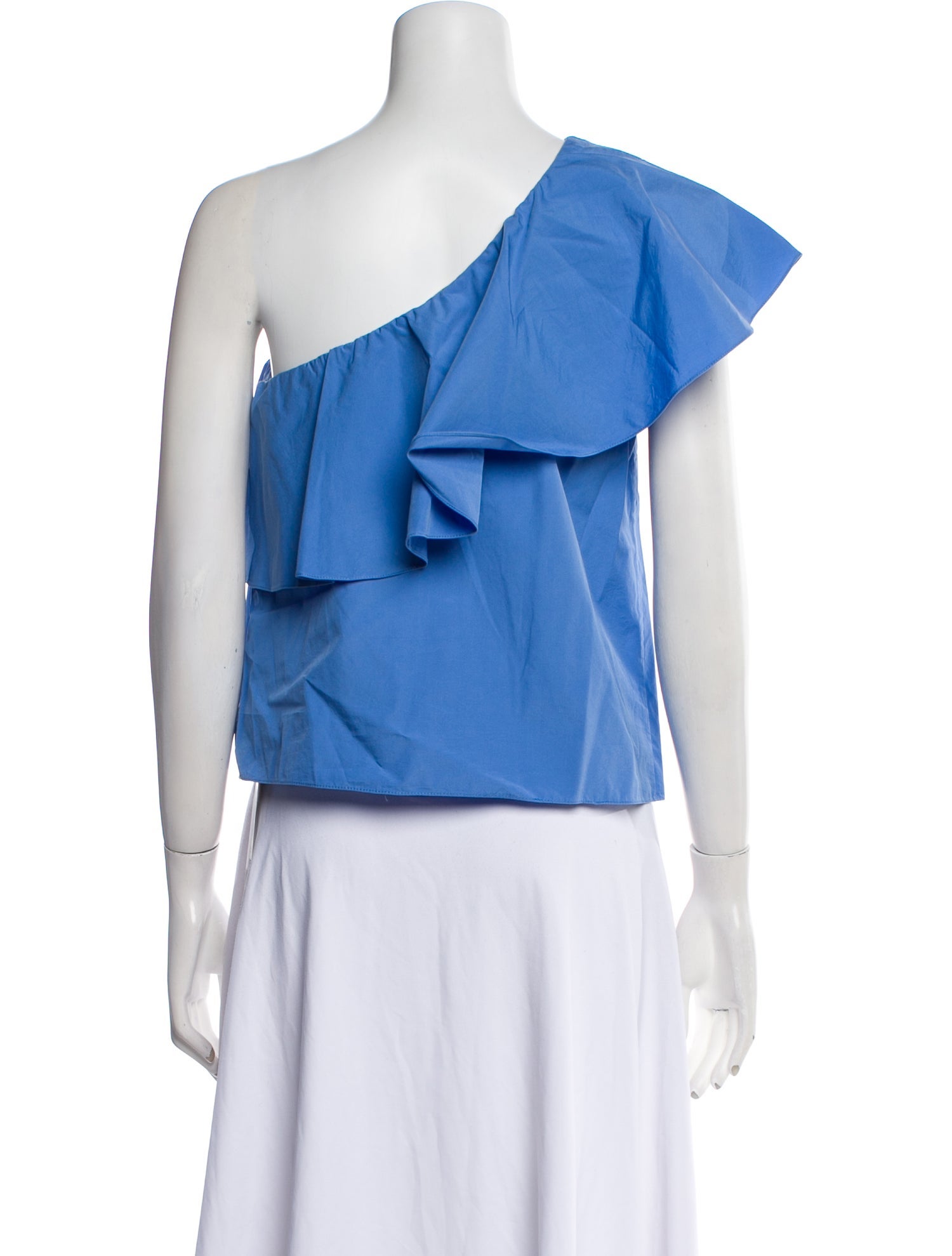 Alice + Olivia One-Shoulder Short Sleeve Crop Top