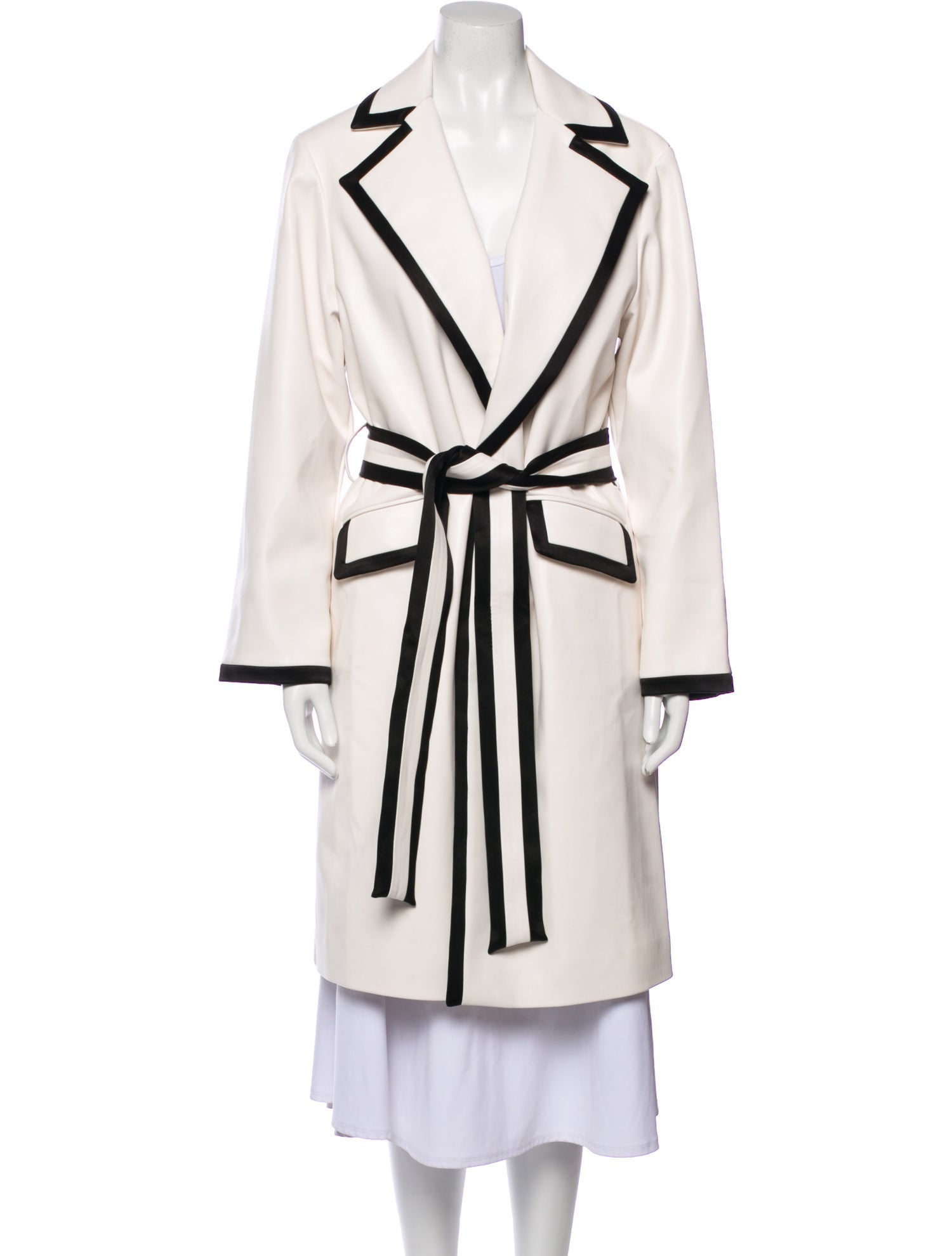 Alice + Olivia Faux Leather Trench Coat w/ Tags