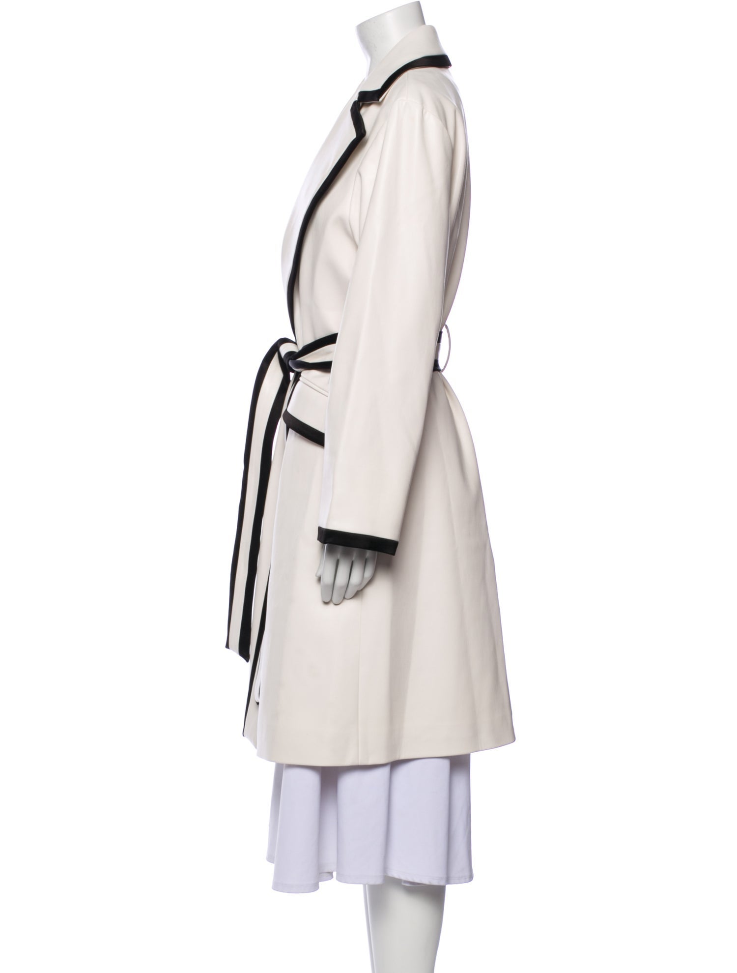 Alice + Olivia Faux Leather Trench Coat w/ Tags