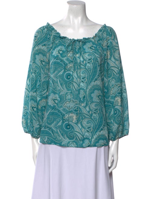 Alice + Olivia Silk Printed Blouse